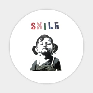 BANKSY SMILE Girl Magnet